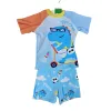 Colorful children's swimsuit set: Dinosaur skateboard pattern top with shorts, summer sun protection casual swimsuit set for children Item Picture